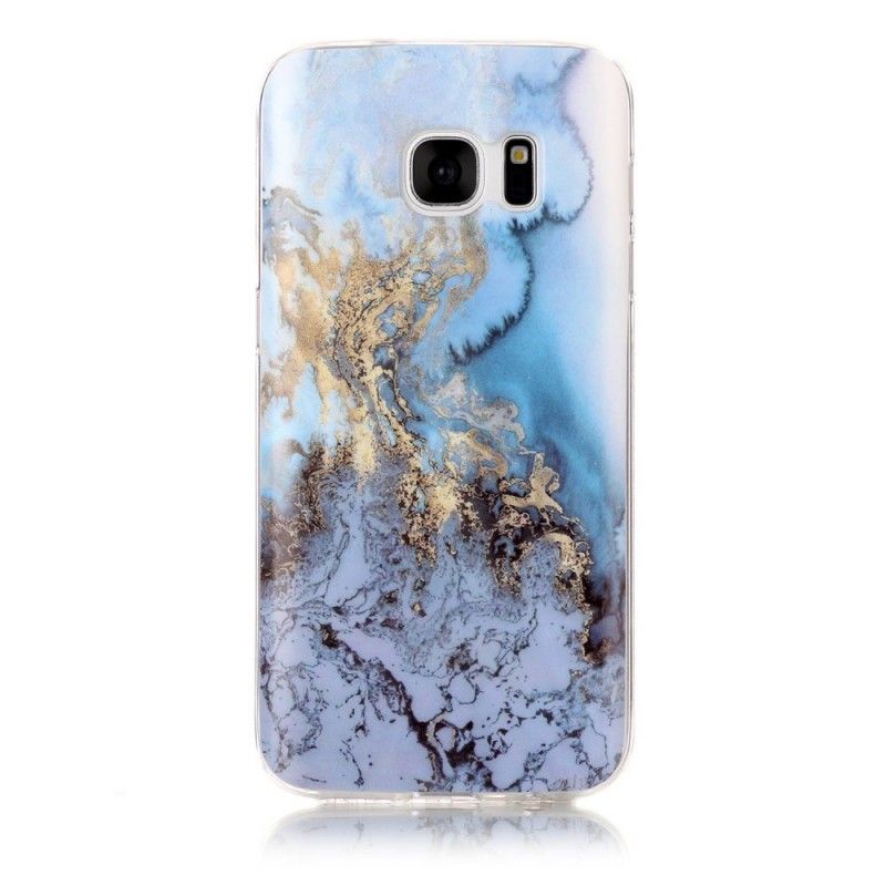 Etui Samsung Galaxy S7 Zielony Biały Najlepszy Marmur