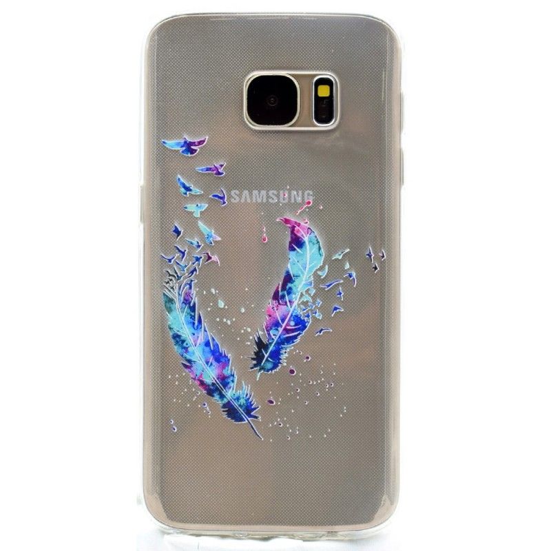 Futerały Samsung Galaxy S7 Etui na Telefon Przezroczyste Pióra