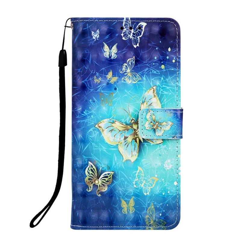 Etui Folio Samsung Galaxy S10 5G Złote Motyle Etui Ochronne