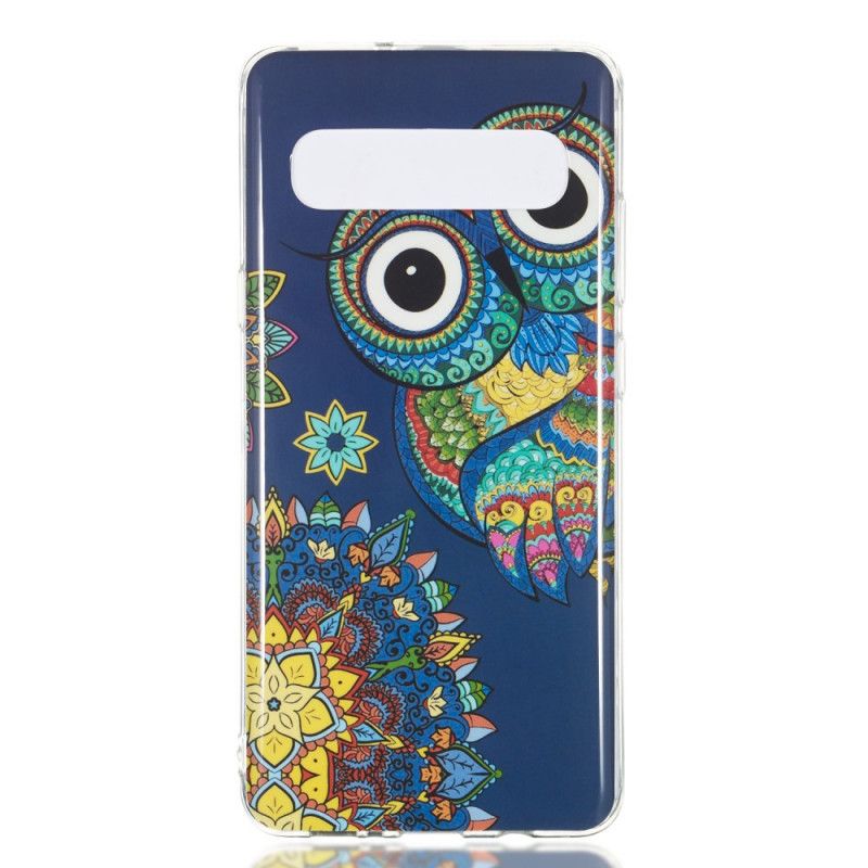 Etui Samsung Galaxy S10 5G Fluorescencyjna Sowa Mandala