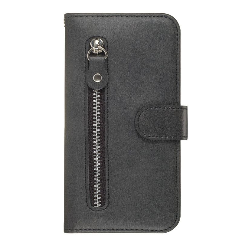 Etui Folio Honor 8A Granatowy Czerwony Portmonetka Vintage