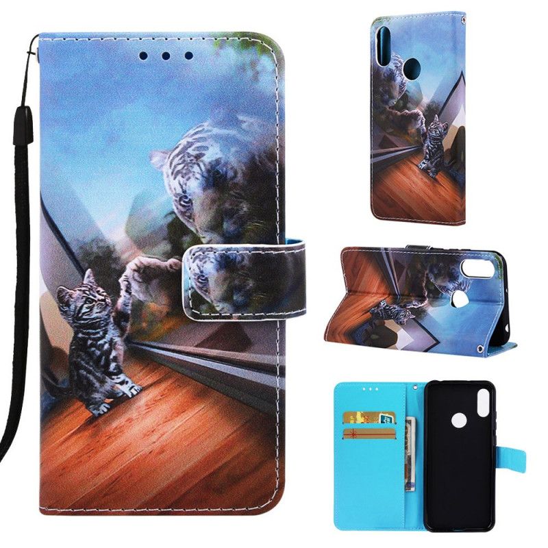 Etui Folio Honor 8A Jasnoniebieski Rozmyślania Kota Ernesta Stringa Etui Ochronne