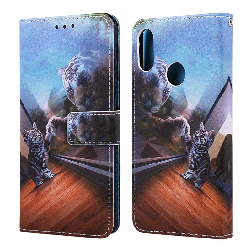 Etui Folio Honor 8A Jasnoniebieski Rozmyślania Kota Ernesta Stringa Etui Ochronne