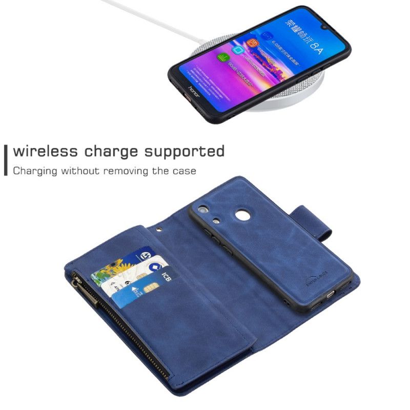 Pokrowce Honor 8A Szary Czarny Praktyczny Portfel W Stylu Vintage