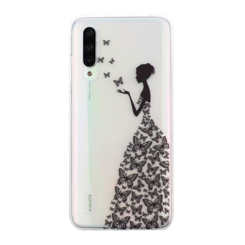 Etui Xiaomi Mi A3 Przezroczysta Sukienka Motylek Etui Ochronne