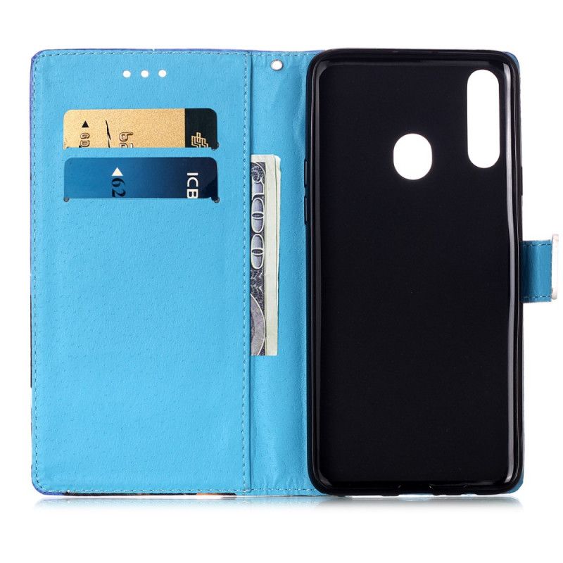 Etui Folio Samsung Galaxy A20s Motyle Z Wieży Eiffla Ze Stringami