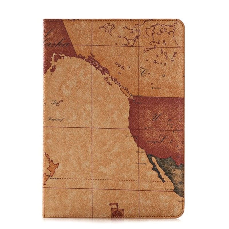 Etui Folio iPad Air / Air 2 Brązowy Mapa Świata