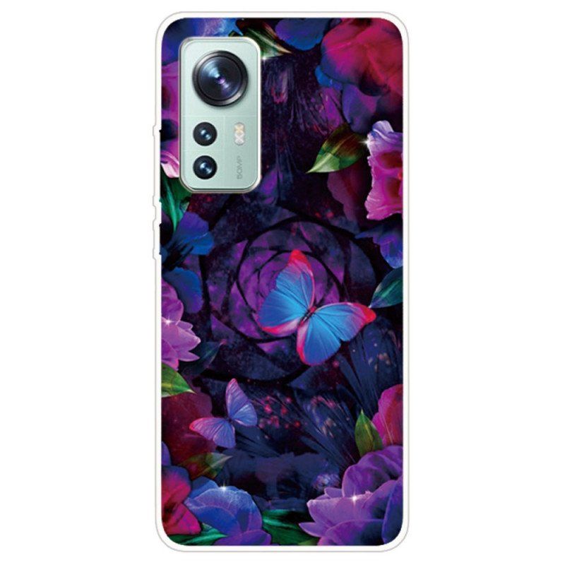 Etui do Xiaomi 12 Pro Silikonowe Motyle