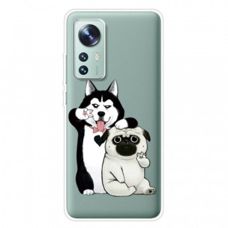 Etui do Xiaomi 12 Pro Silikonowe Śmieszne Psy