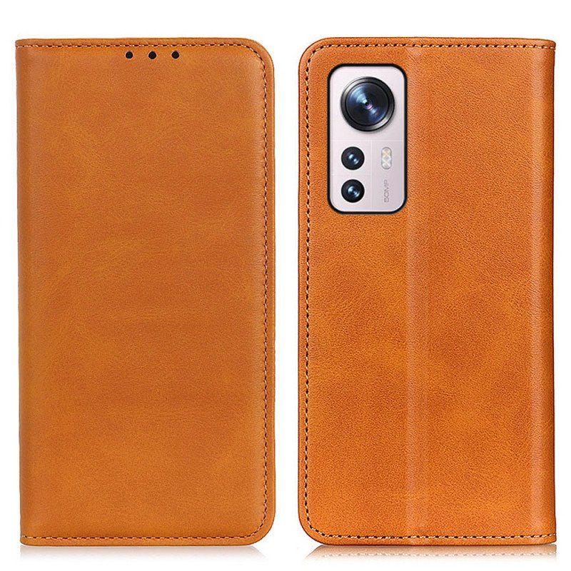 Etui Na Telefon do Xiaomi 12 Pro Etui Folio Elegancka Dwoina Skórzana