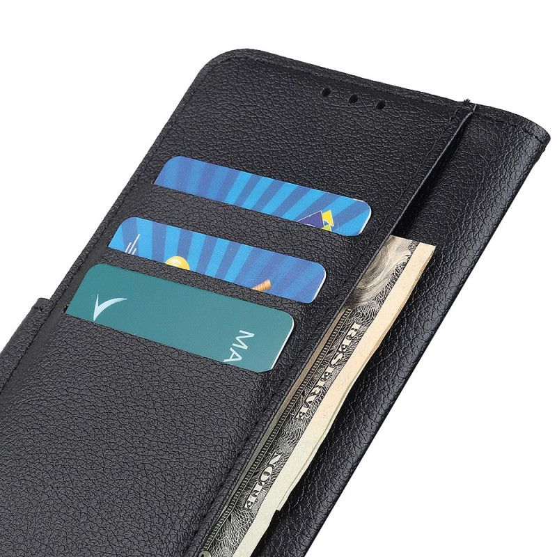 Etui Folio Samsung Galaxy A51 Granatowy Czarny Szlachetna Skóra Etui Ochronne