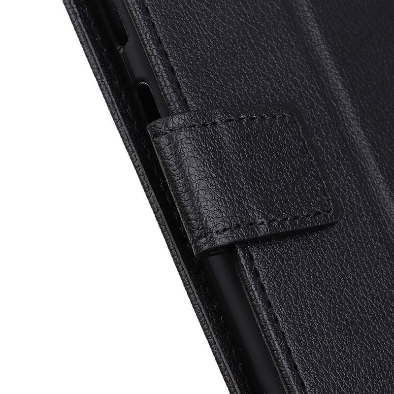 Etui Folio Samsung Galaxy A51 Granatowy Czarny Szlachetna Skóra Etui Ochronne