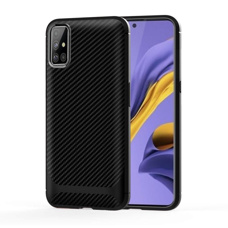 Etui Samsung Galaxy A51 Czerwony Czarny Nowoczesna Antypoślizgowość Etui Ochronne