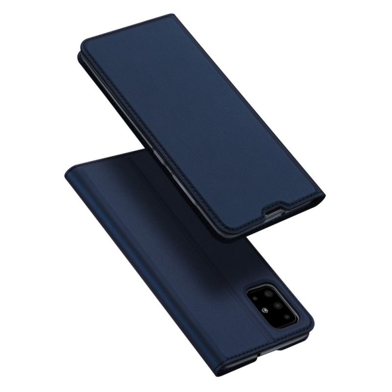 Flip Kotelot Samsung Galaxy A51 Złoty Czarny Skóra Pro Dux Ducis
