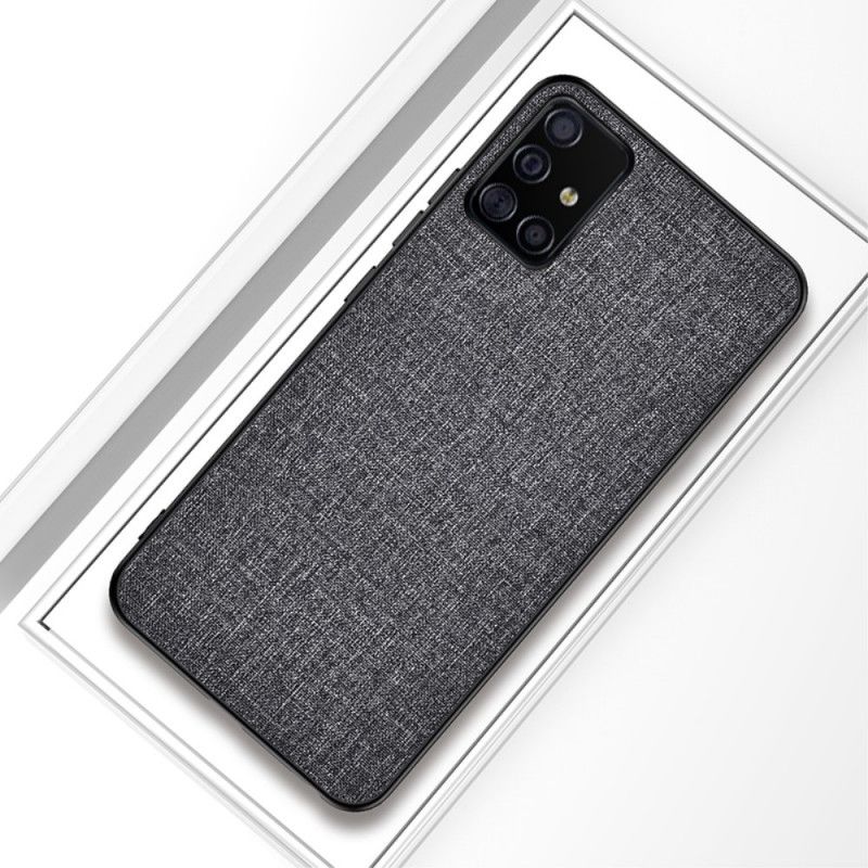Futerały Samsung Galaxy A51 Szary Czarny Etui na Telefon Tekstura Tkaniny
