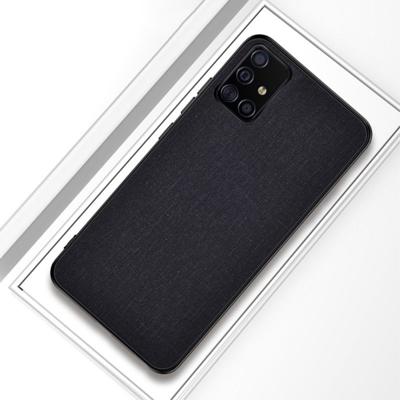 Futerały Samsung Galaxy A51 Szary Czarny Etui na Telefon Tekstura Tkaniny