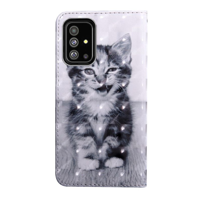 Obudowa Samsung Galaxy A51 Etui na Telefon Czarno-Biały Kot