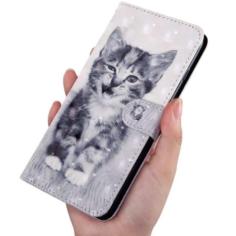 Obudowa Samsung Galaxy A51 Etui na Telefon Czarno-Biały Kot