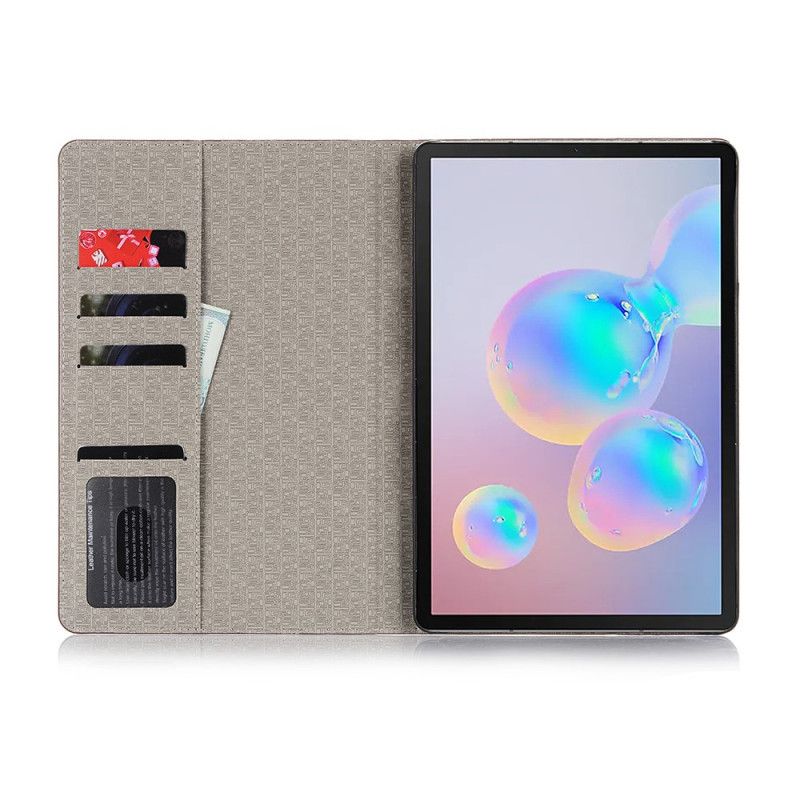 Etui Samsung Galaxy Tab S6 Czerwony Czarny Tekstura Krokodyla Etui Ochronne