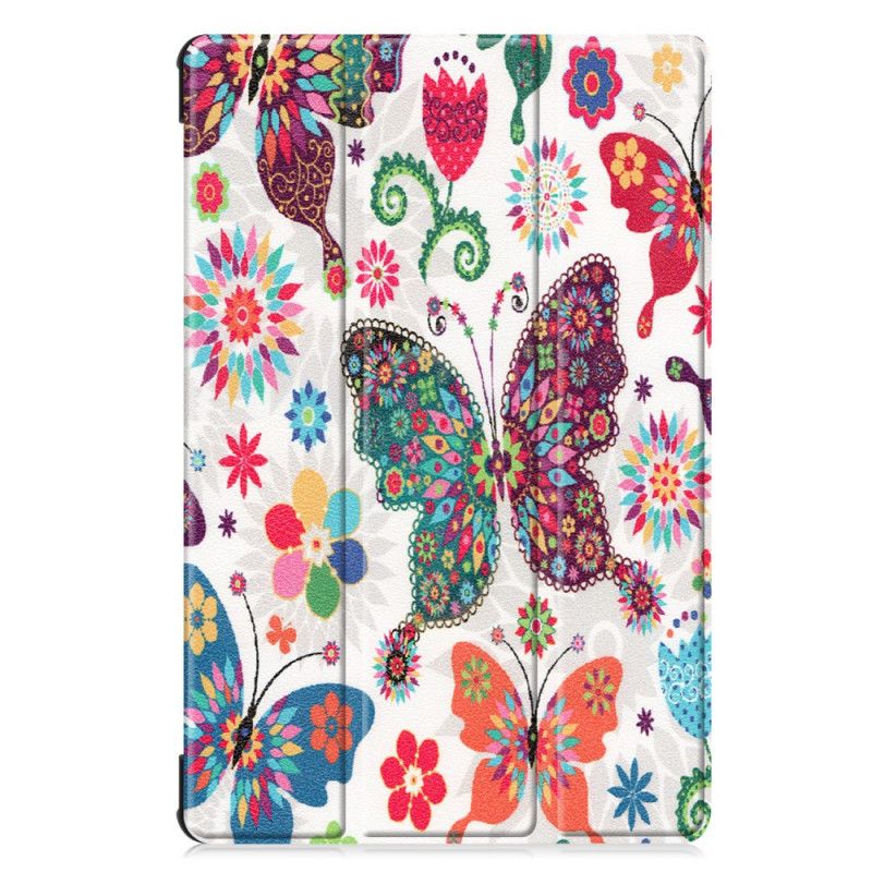 Inteligentna Obudowa Samsung Galaxy Tab S6 Retro Motyle I Kwiaty