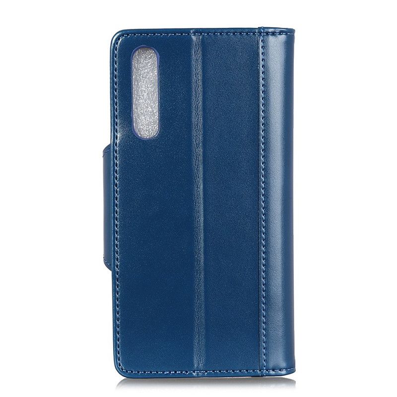 Etui Folio Sony Xperia 10 II Ciemnoniebieski Eleganckie Zamknięcie Ze Sztucznej Skóry