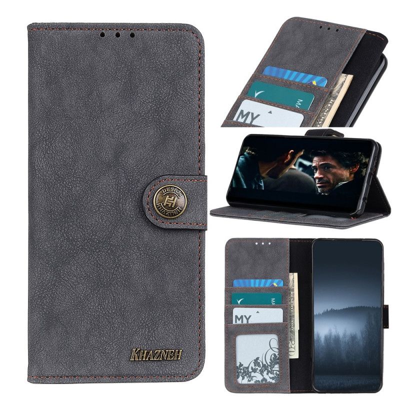 Etui Folio Sony Xperia 10 II Żółty Czarny Dwoina Khazneh W Stylu Retro