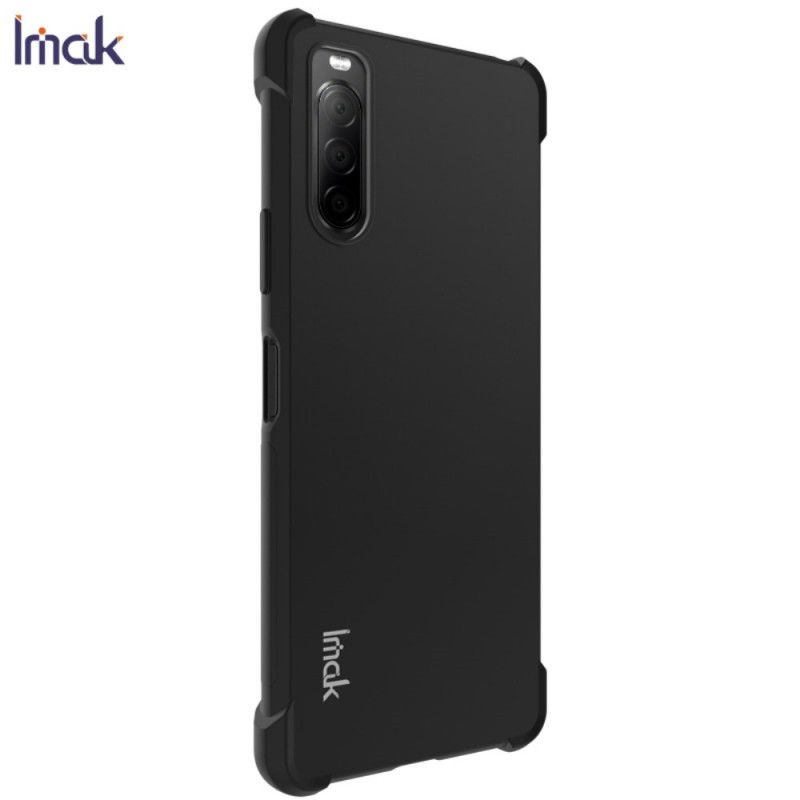 Etui Sony Xperia 10 II Szary Czarny Imak Jedwabisty Etui Ochronne