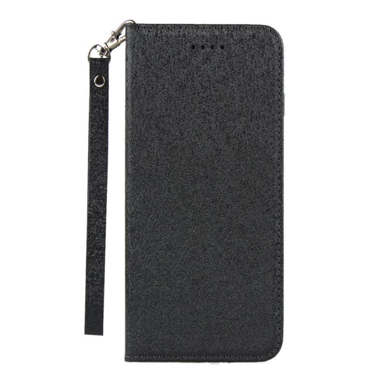 Flip Kotelot Sony Xperia 10 II Czerwony Czarny Etui na Telefon Styl Z Miękkiej Skóry Z Paskiem