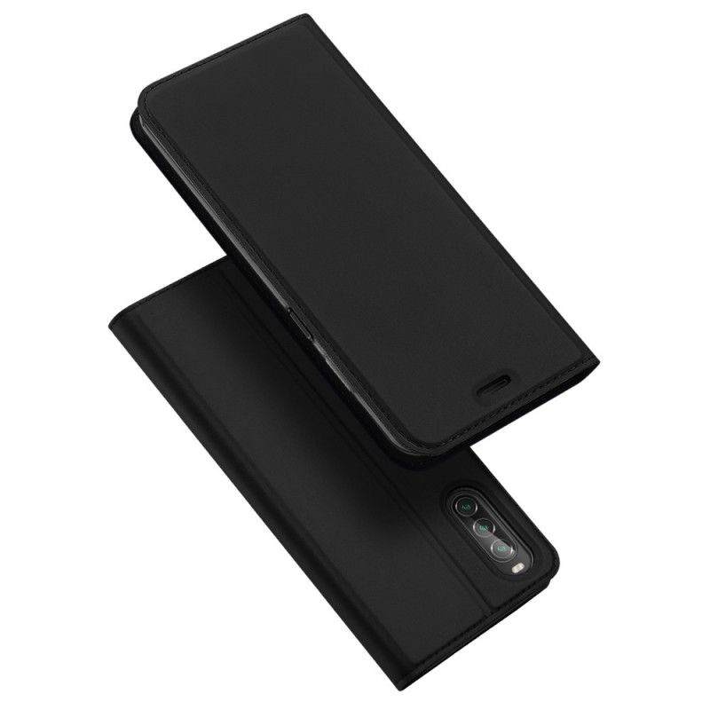 Flip Kotelot Sony Xperia 10 II Granatowy Czarny Skóra Pro Dux Ducis Etui Ochronne