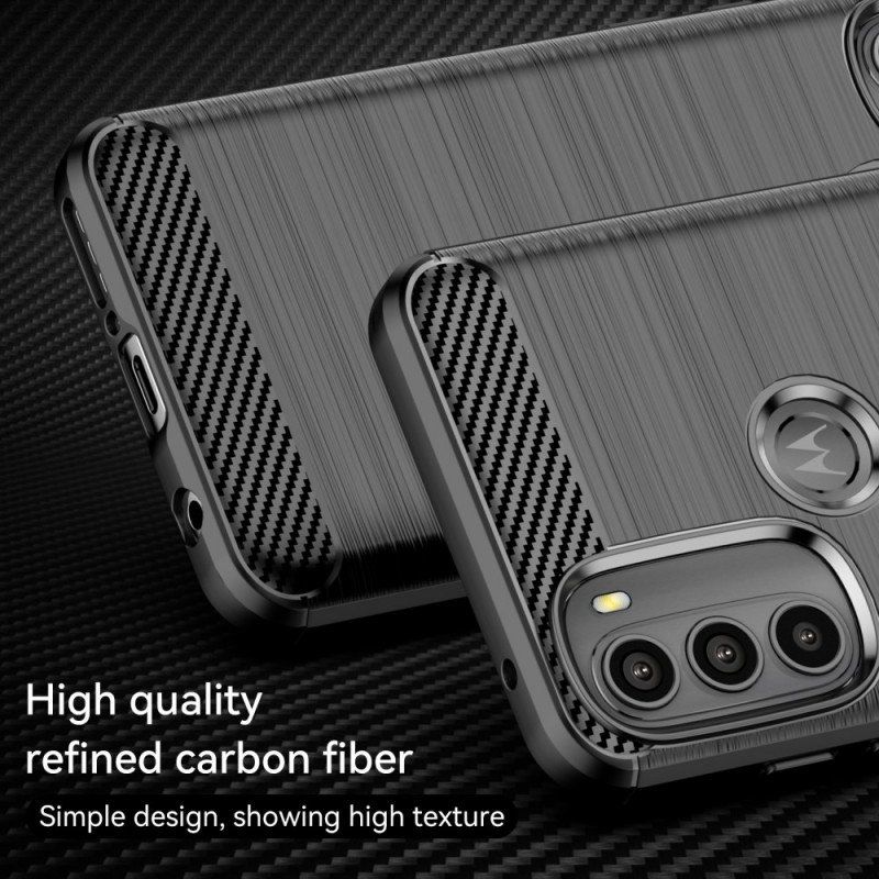 Futerały do Moto G71 5G Szczotkowane Włókno Węglowe