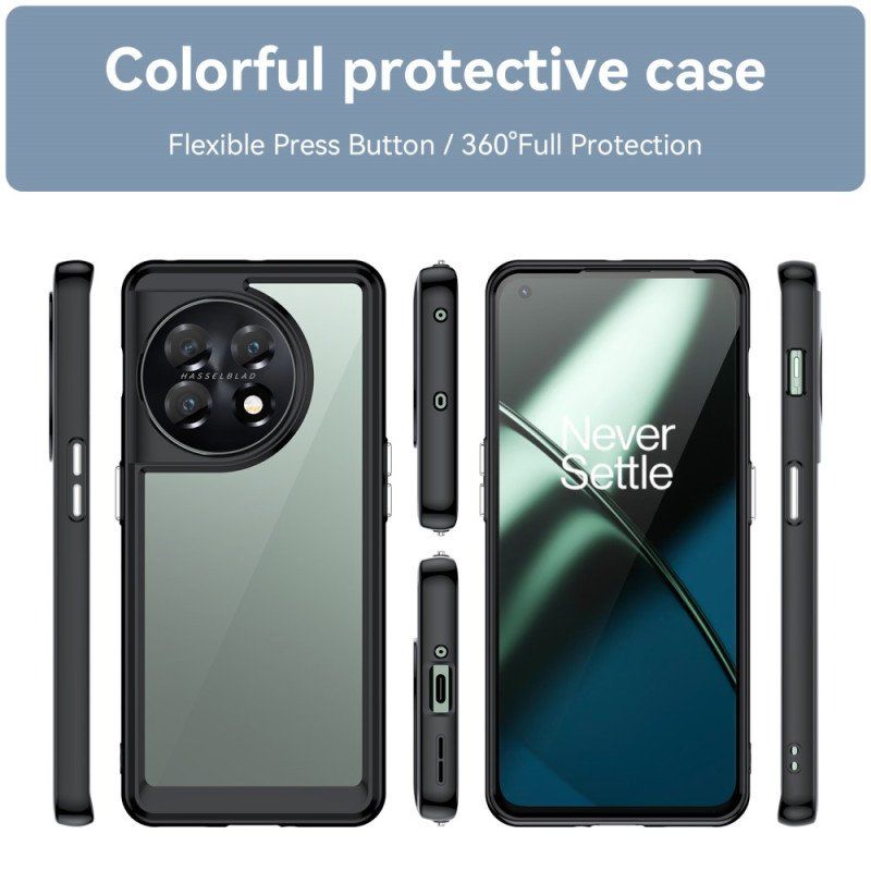 Futerały do OnePlus 11 5G Przezroczysty Akryl I Kolorowy Kontur
