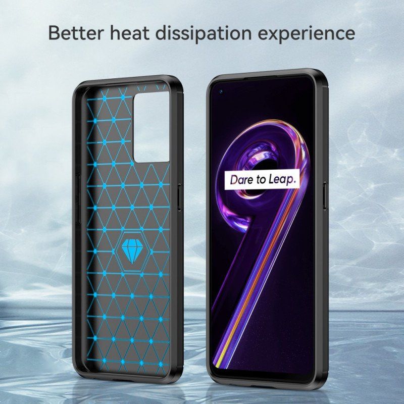 Futerały do Realme 9 Pro Plus Szczotkowane Włókno Węglowe