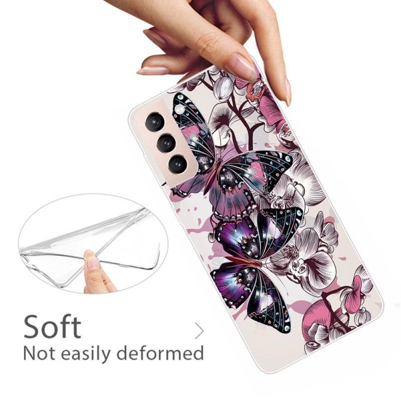Futerały do Samsung Galaxy S22 5G Kolorowe Motyle