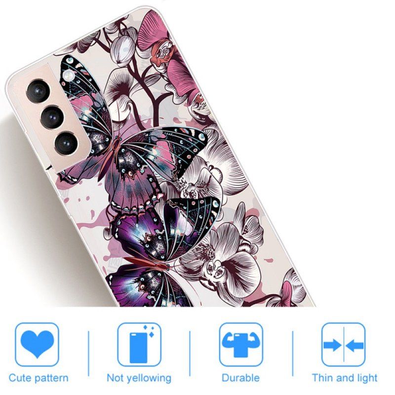 Futerały do Samsung Galaxy S22 5G Kolorowe Motyle