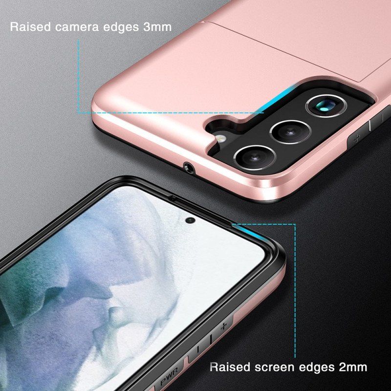 Futerały do Samsung Galaxy S22 5G Posiadacz Karty Z Zamkiem Błyskawicznym
