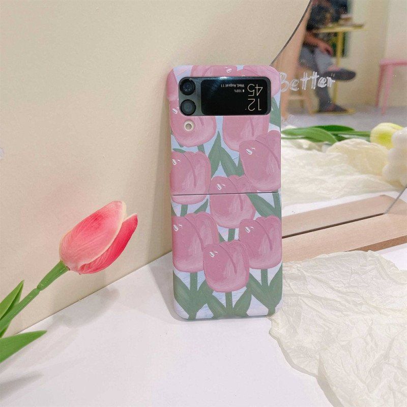 Futerały do Samsung Galaxy Z Flip 4 Etui Folio Kwiaty
