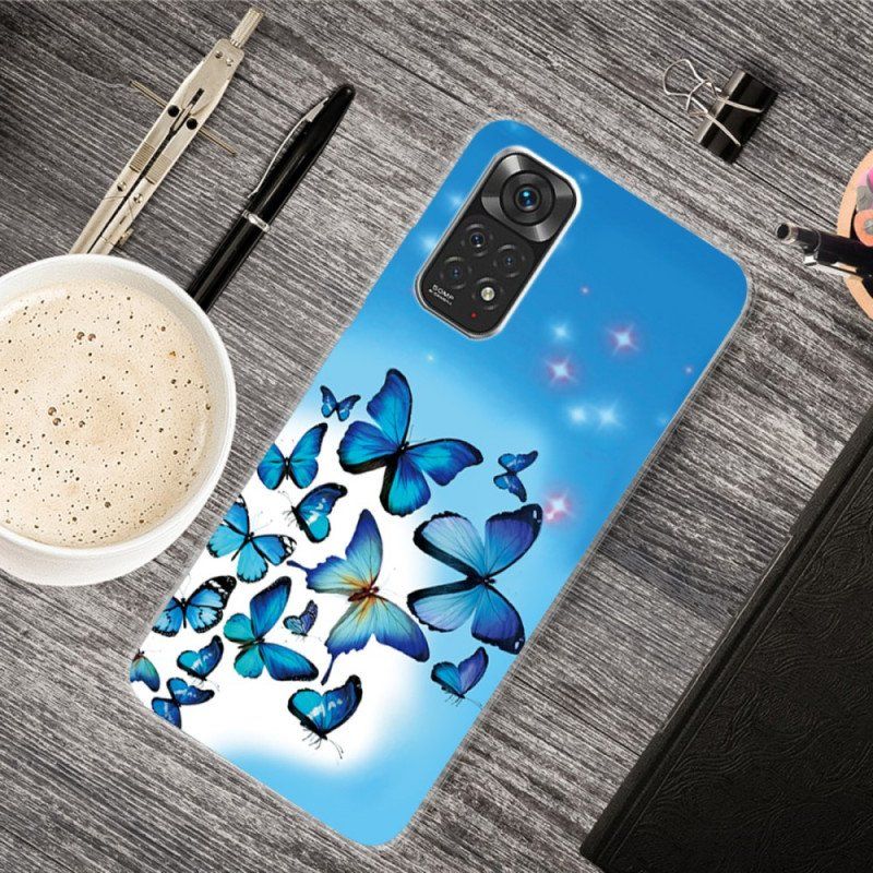Futerały do Xiaomi Redmi Note 11 Pro / 11 Pro 5G Niebieskie Motyle