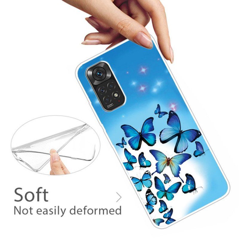 Futerały do Xiaomi Redmi Note 11 Pro / 11 Pro 5G Niebieskie Motyle