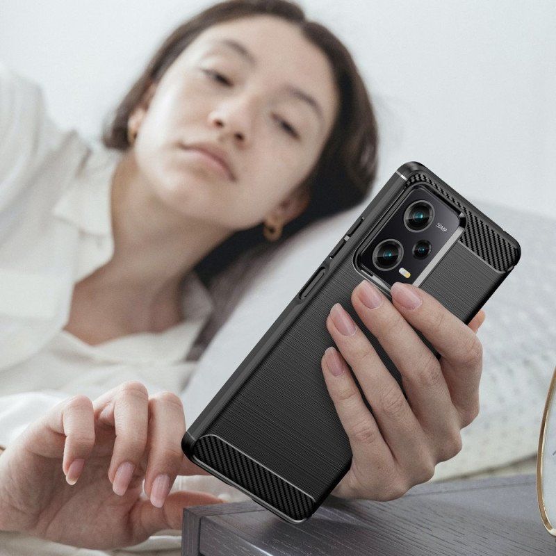 Futerały do Xiaomi Redmi Note 12 Pro Szczotkowane Włókno Węglowe