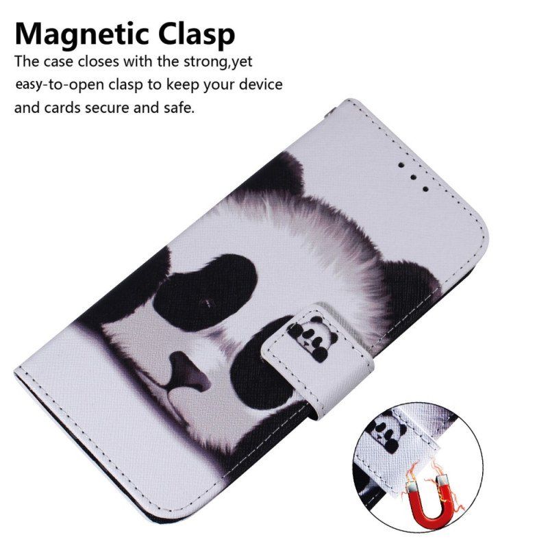 Obudowa Etui Na Telefon do Honor Magic 5 Lite z Łańcuch Paskowata Panda