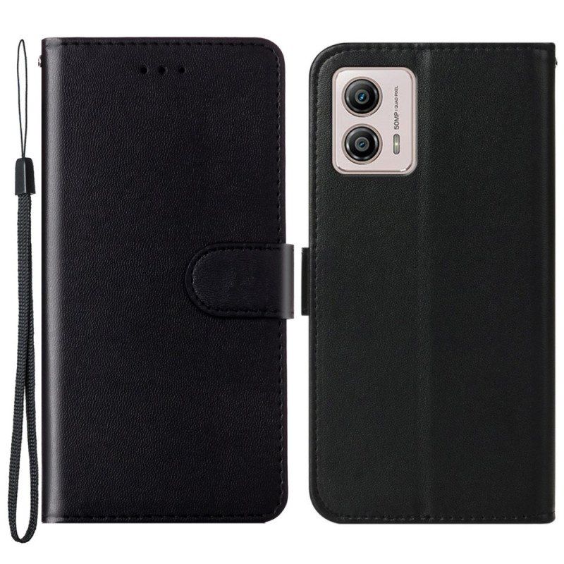 Obudowa Etui Na Telefon do Moto G73 5G z Łańcuch Zwykły Z Paskiem