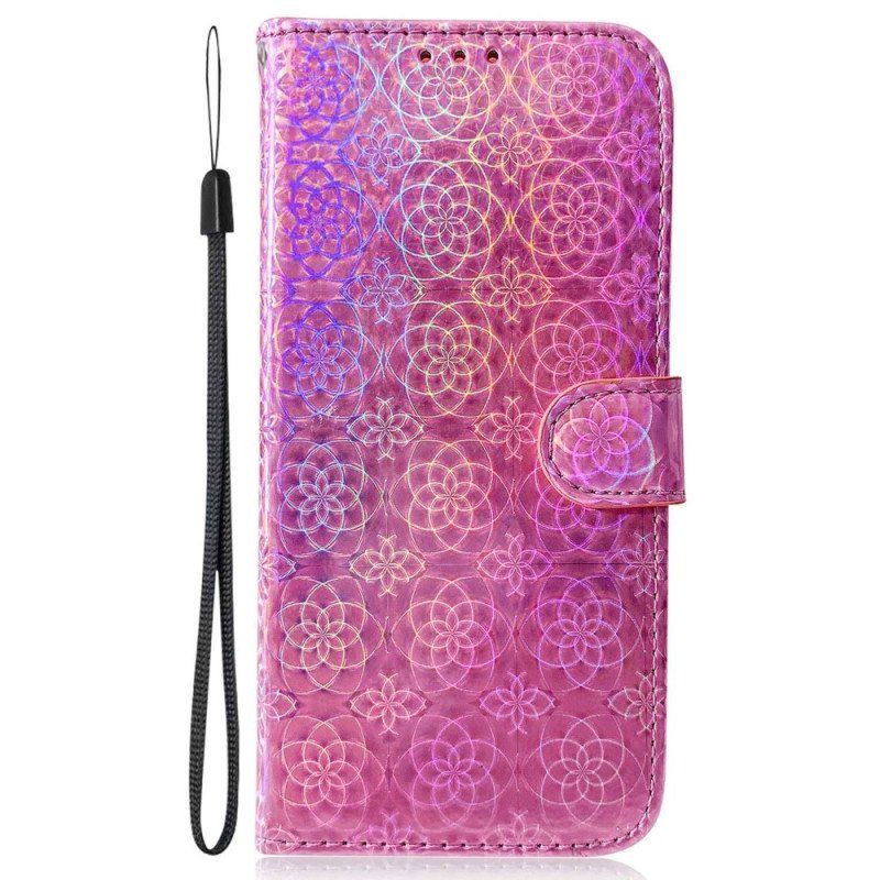 Obudowa Etui Na Telefon do OnePlus Nord 2T 5G z Łańcuch Geometryczne Kwiaty Na Ramiączkach