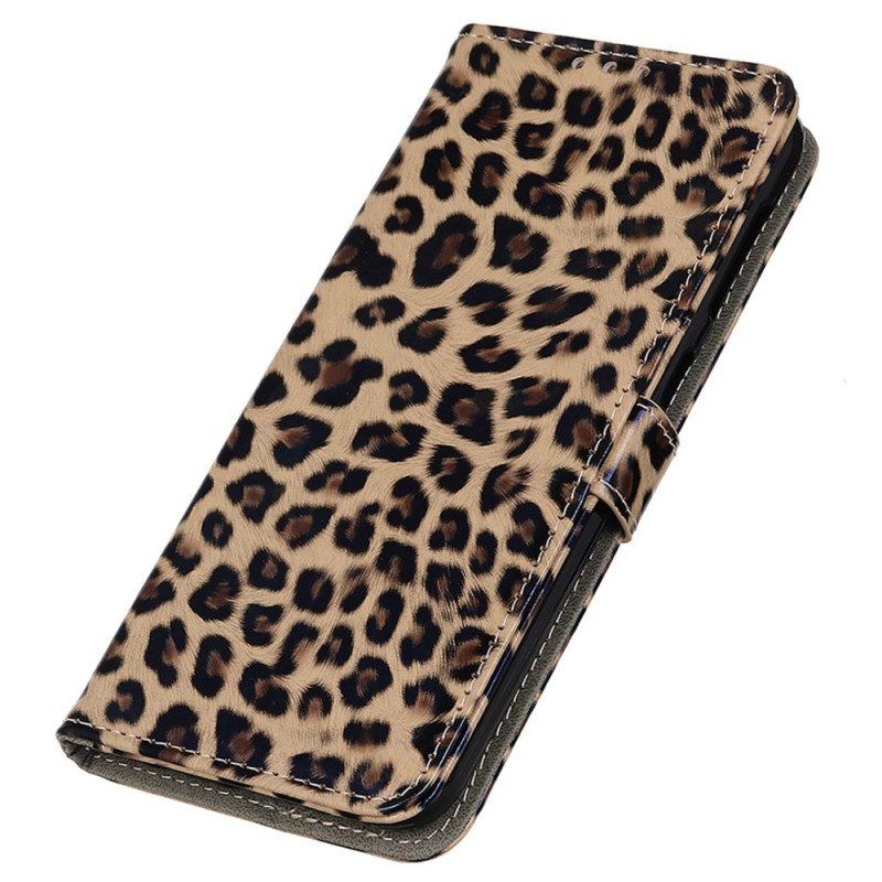 Obudowa Etui Na Telefon do Samsung Galaxy M13 Efekt Skóry Lamparta