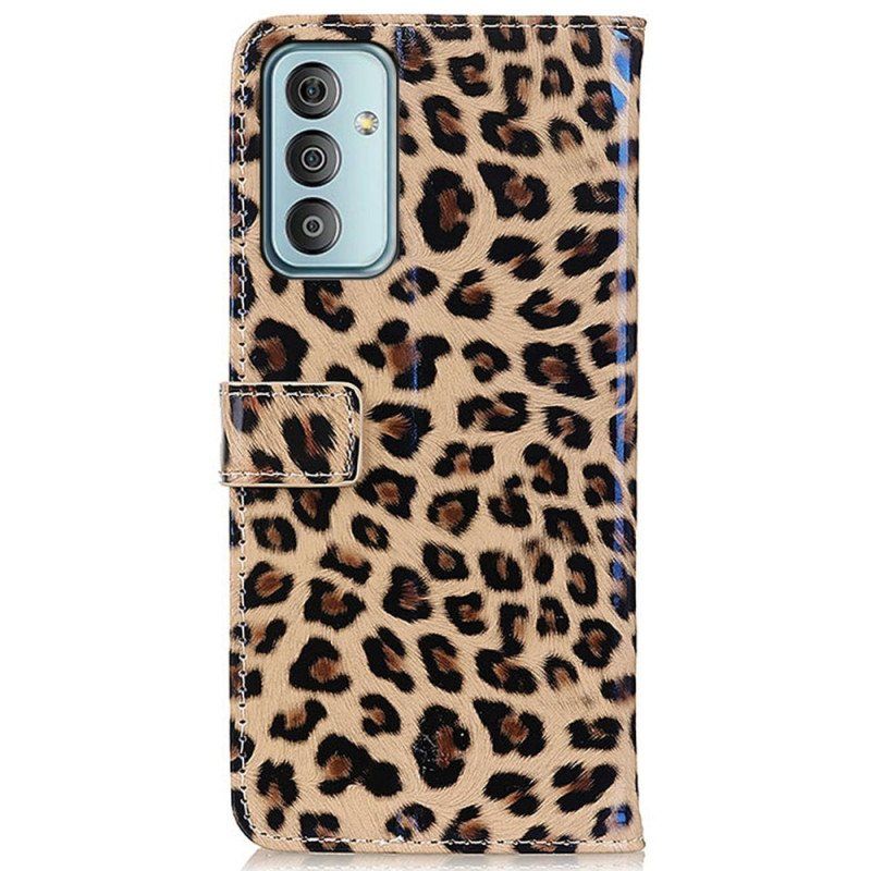 Obudowa Etui Na Telefon do Samsung Galaxy M13 Efekt Skóry Lamparta