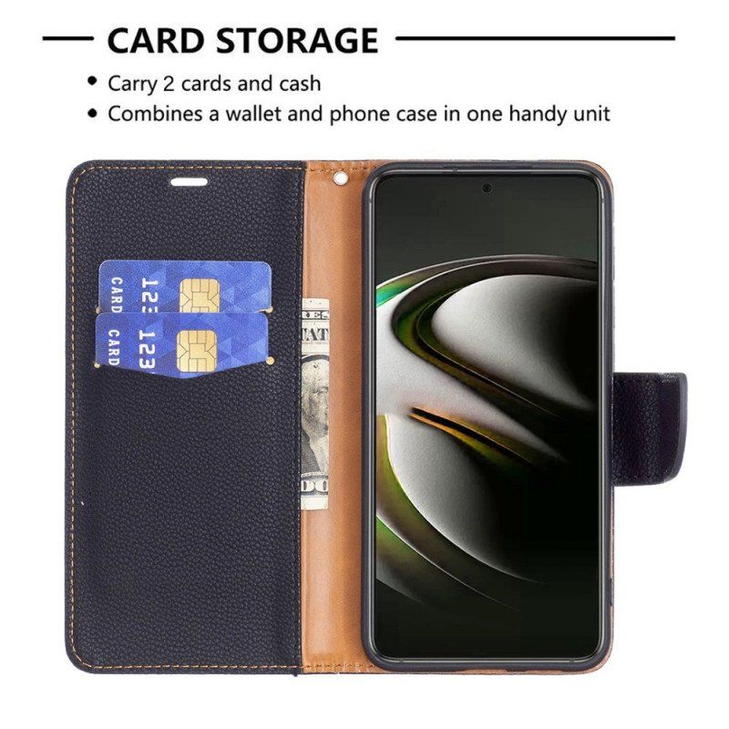 Obudowa Etui Na Telefon do Samsung Galaxy S22 5G Etui Folio Liczi Rabat Ukośne