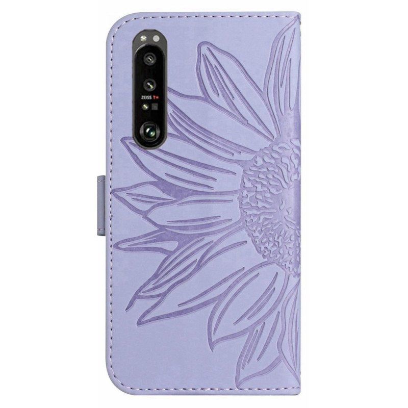Obudowa Etui Na Telefon do Sony Xperia 1 IV Słonecznik I Pasek Na Ramię