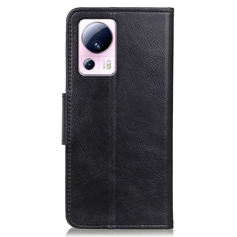 Obudowa Etui Na Telefon do Xiaomi 13 Lite Stylowe Skórzane Zapięcie Dwustronne