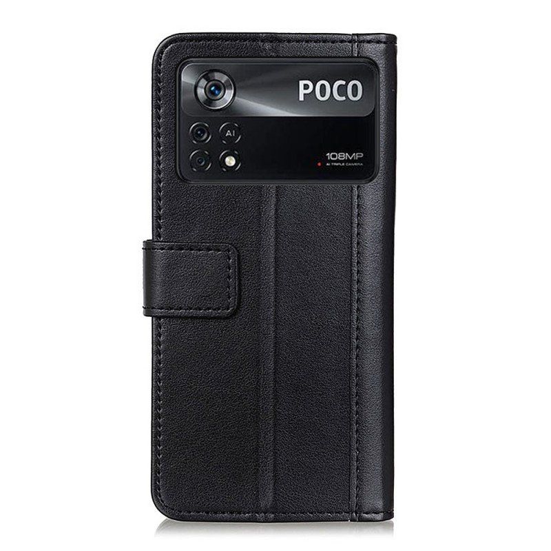 Skórzany Futerał do Poco X4 Pro 5G Klasyczny Skórzany Styl