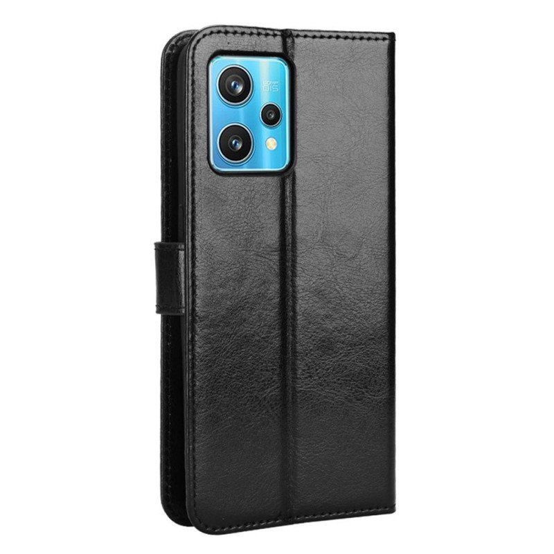 Skórzany Futerał do Realme 9 5G Błyszcząca Sztuczna Skóra