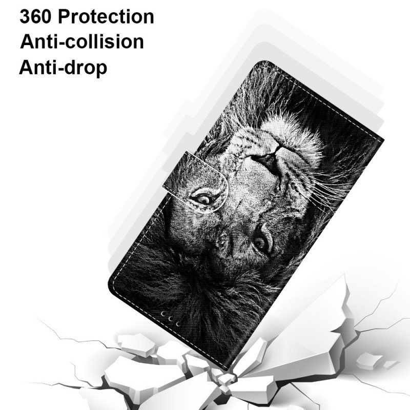 Skórzany Futerał do Samsung Galaxy S23 Ultra 5G Lew